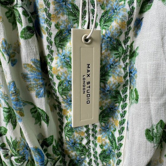NWT Max Studio London Summer Blooms Smocked Maxi Dress in Women's X-Large - Picture 7 of 15